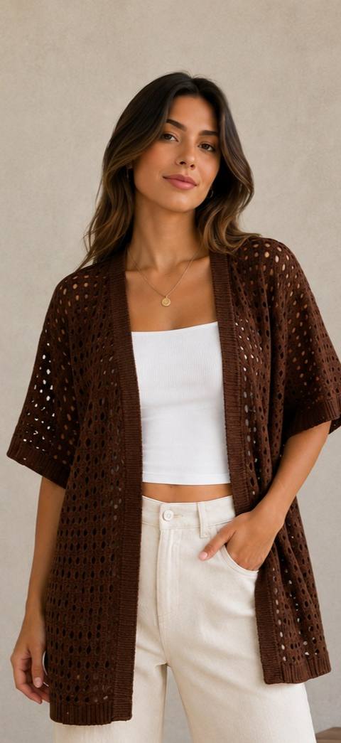 Cardigan Linha Furadinho