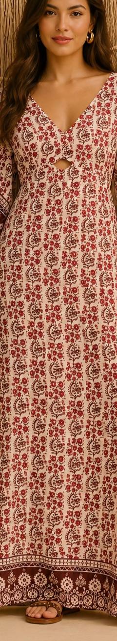 Vestido Longo Out Estampado — miniatura 1