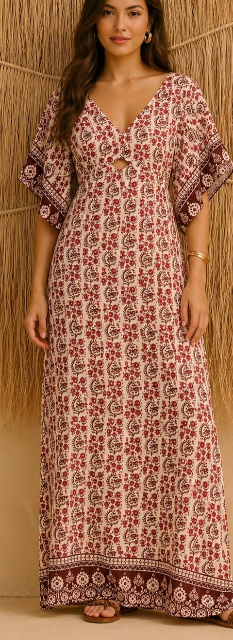 Vestido Longo Out Estampado